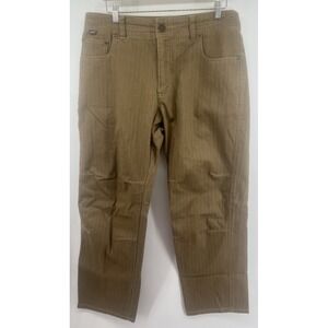Kuhl Mens Pants Tan Striped Tagged 34/30 Measure 36/30 Great Condition